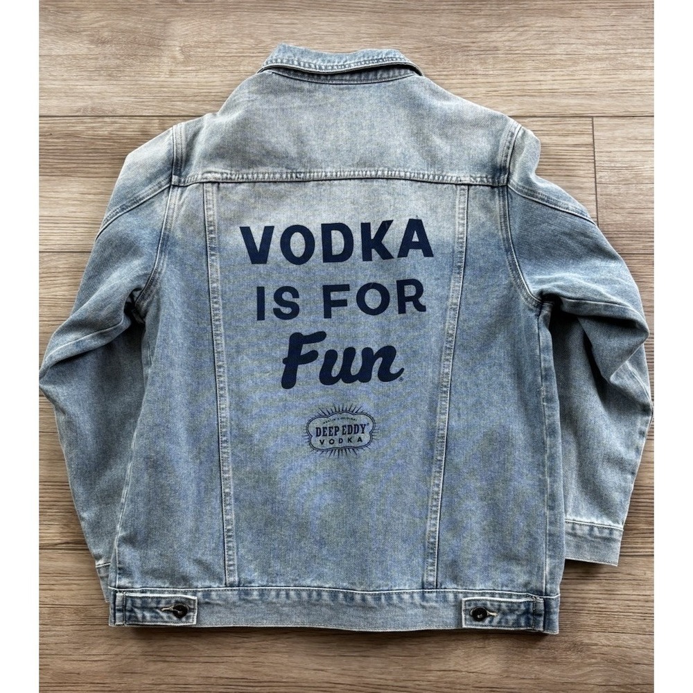 Deep Eddy Vodka Promotional Merch Jean Jacket Size Large Austin Born Texas